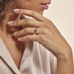 Bague Solitaire Arzula Or Jaune Amethyste
