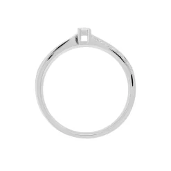 Bague Solitaire Asia Or Blanc Diamant