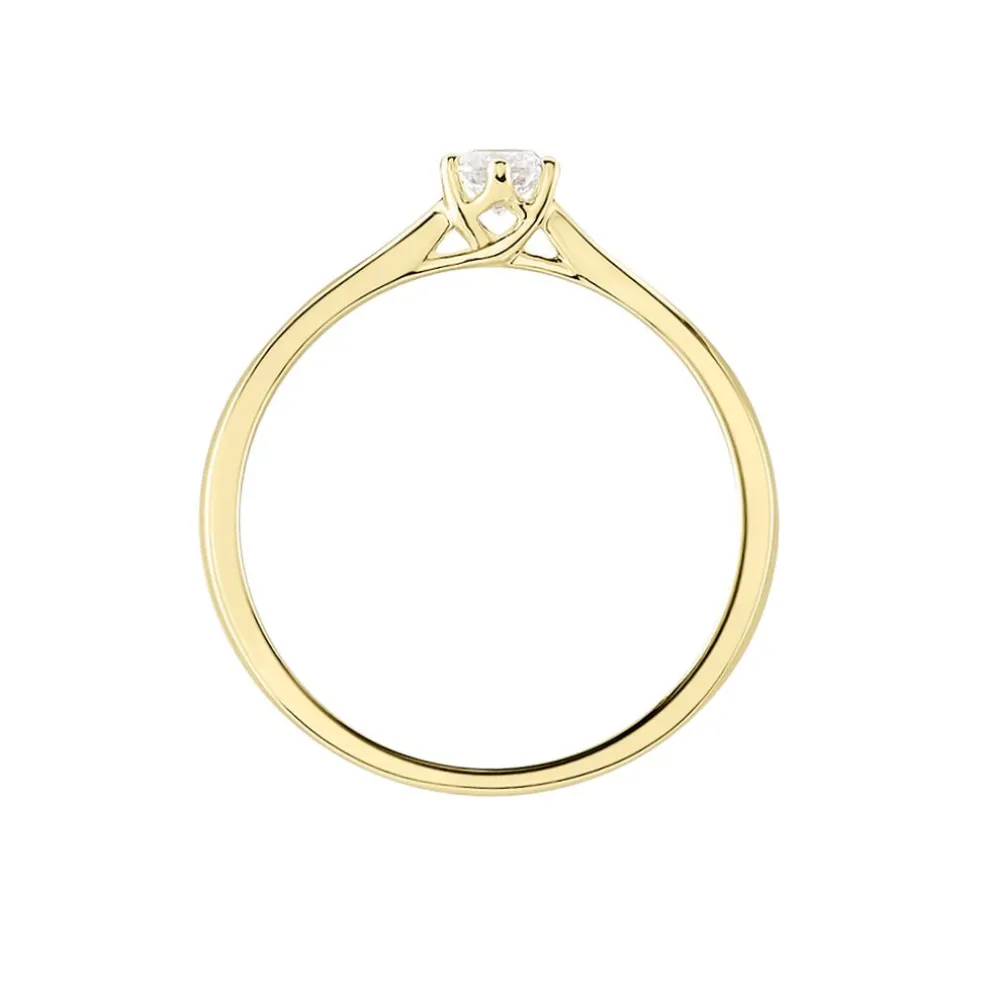 Bague Solitaire Athena Or Jaune Diamant