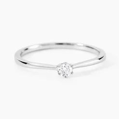 Bague Solitaire Athena Or Blanc Diamant