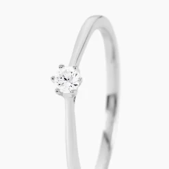 Bague Solitaire Athena Or Blanc Diamant