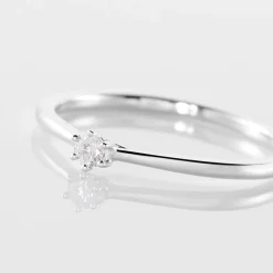 Bague Solitaire Athena Or Blanc Diamant