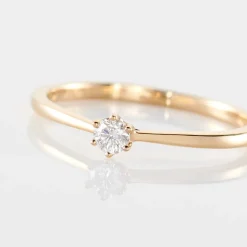Bague Solitaire Athena Or Jaune Diamant
