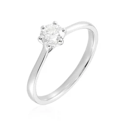 Bague Solitaire Athena Or Blanc Diamant