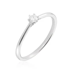 Bague Solitaire Athena Or Blanc Diamant