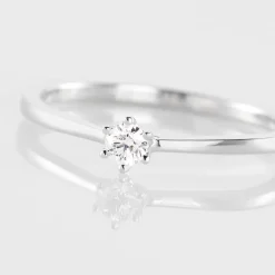 Bague Solitaire Athena Or Blanc Diamant