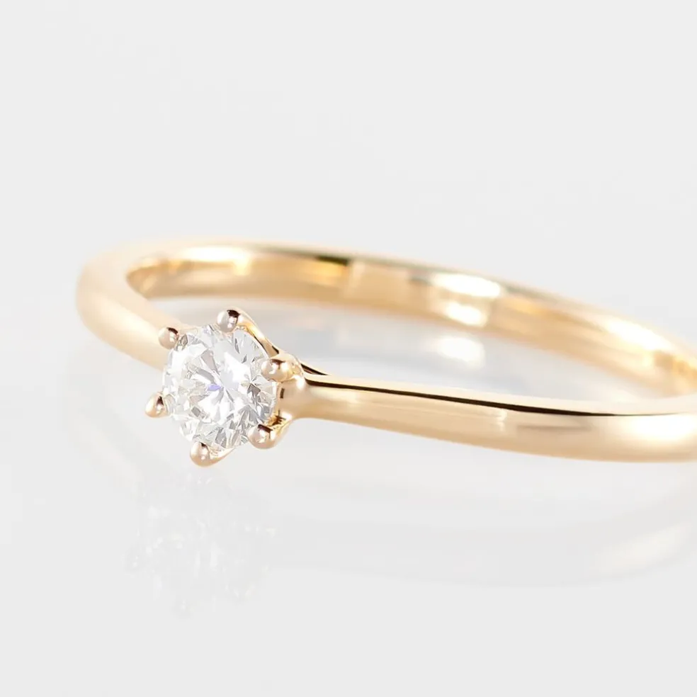 Bague Solitaire Athena Or Jaune Diamant