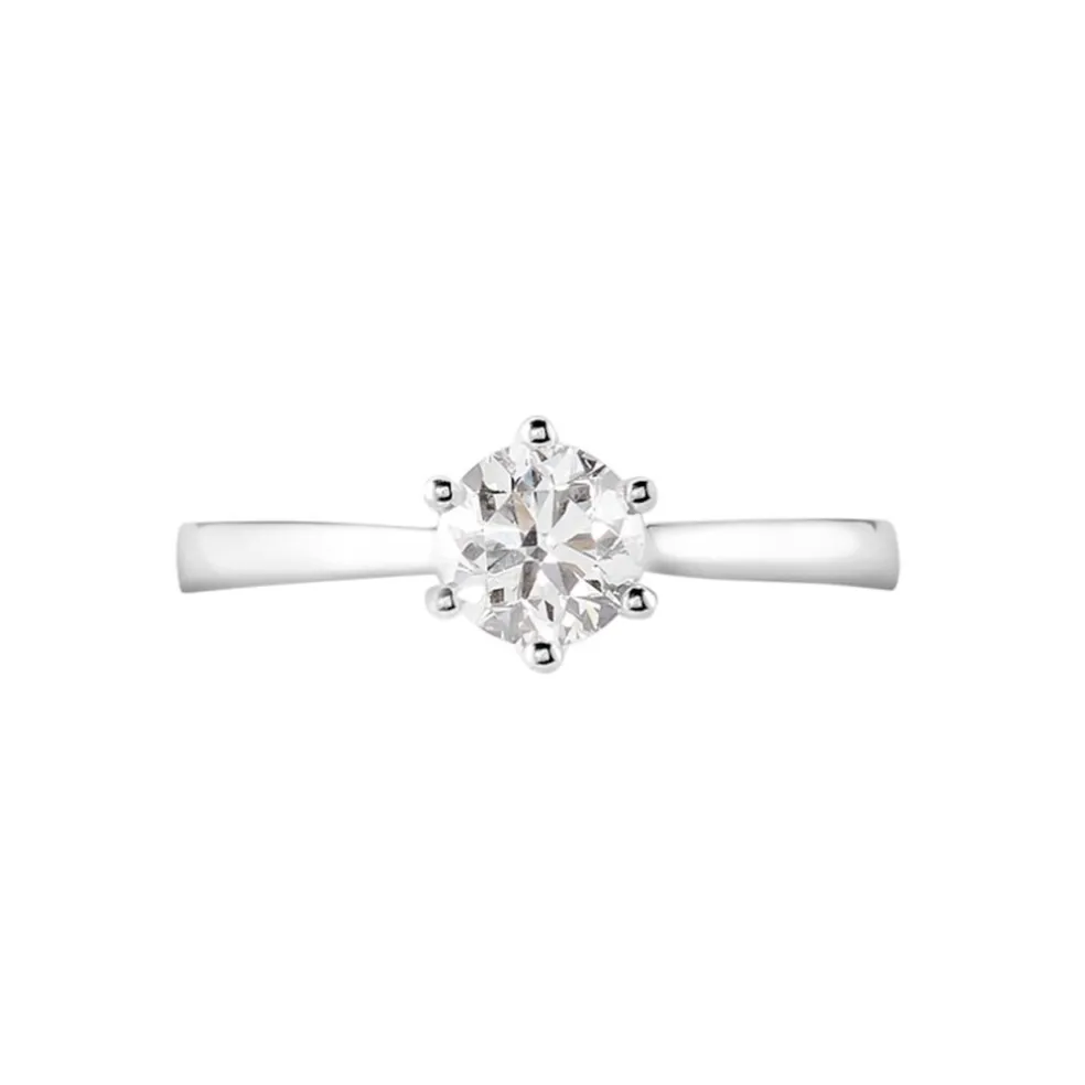 Bague Solitaire Athena Or Blanc Diamant