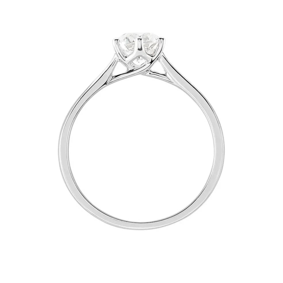Bague Solitaire Athena Or Blanc Diamant