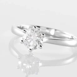 Bague Solitaire Athena Or Blanc Diamant