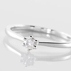 Bague Solitaire Athena Or Blanc Diamant