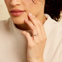 Bague Solitaire Athena Or Blanc Diamant