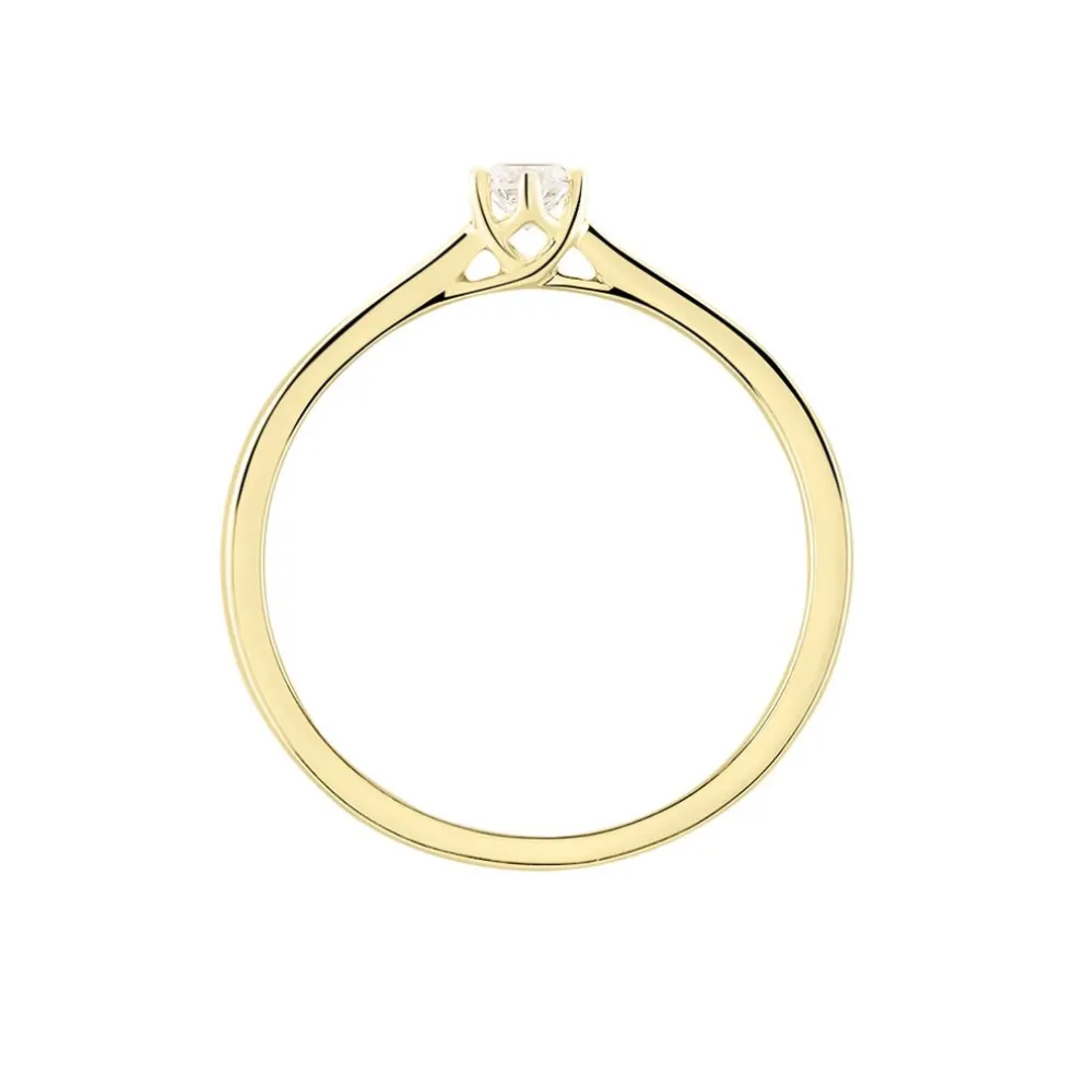 Bague Solitaire Athena Or Jaune Diamant