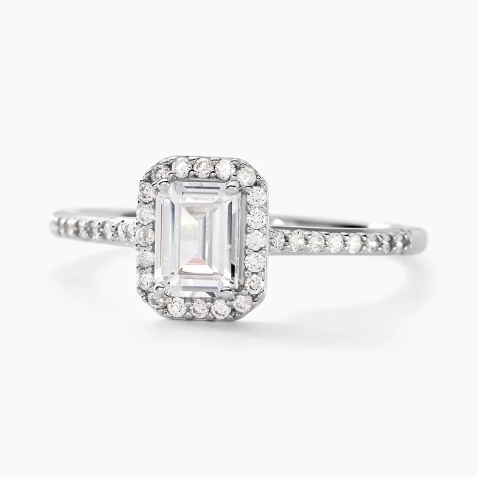 Bague Solitaire Cadmos Argent Blanc Oxyde De Zirconium