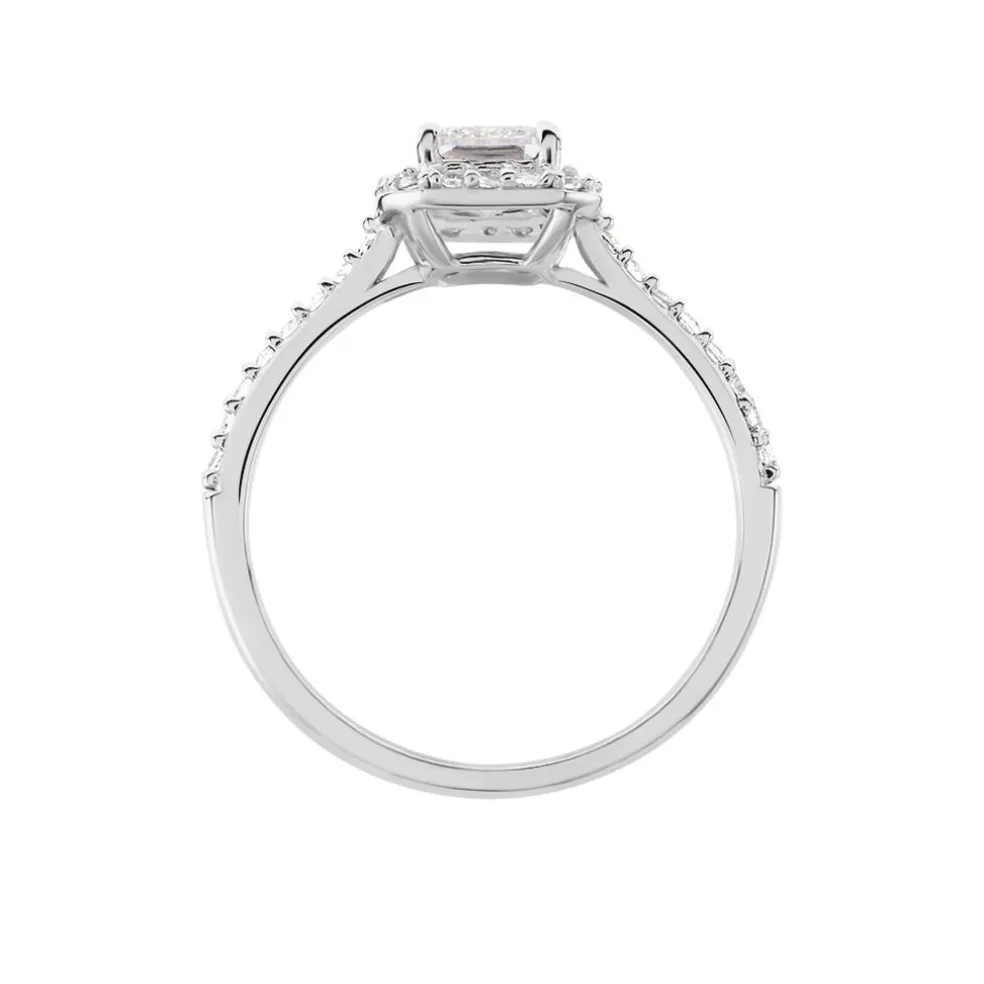 Bague Solitaire Cadmos Argent Blanc Oxyde De Zirconium