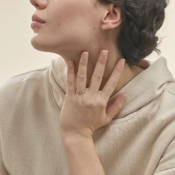 Bague Solitaire Camilia Or Rose Oxyde De Zirconium