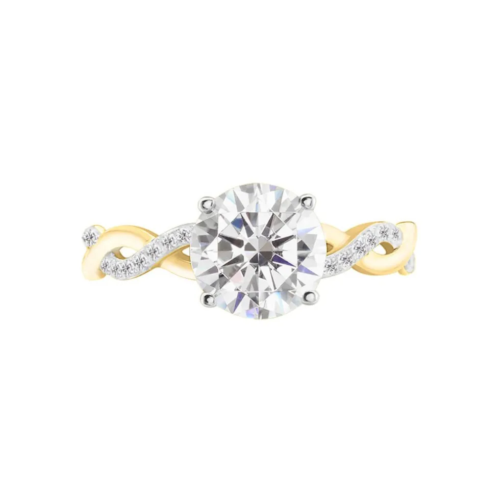 Bague Solitaire Caralyn Or Jaune Oxyde De Zirconium
