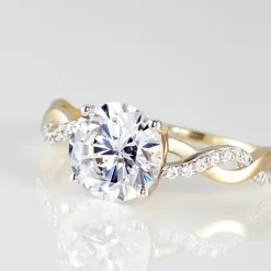 Bague Solitaire Caralyn Or Jaune Oxyde De Zirconium