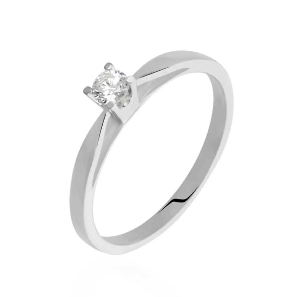 Bague Solitaire Celina Or Blanc Diamant