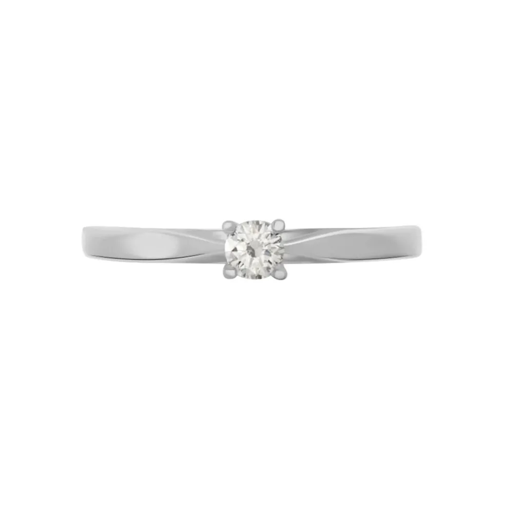 Bague Solitaire Celina Or Blanc Diamant