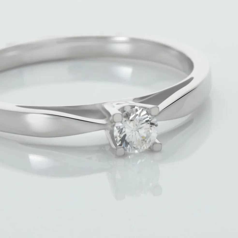 Bague Solitaire Celina Or Blanc Diamant