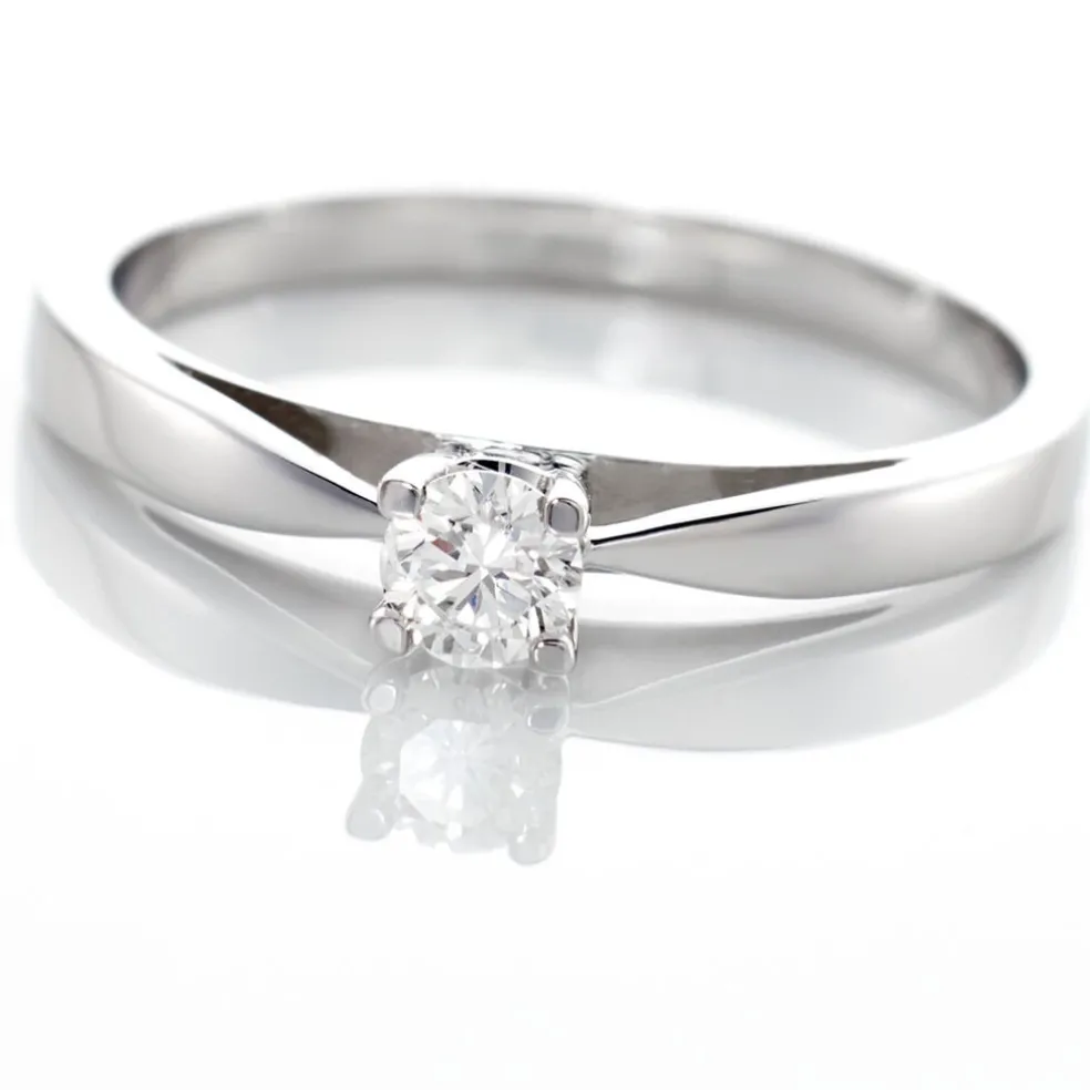 Bague Solitaire Celina Or Blanc Diamant