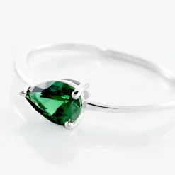 Bague Solitaire Cheick Argent Oxyde De Zirconium