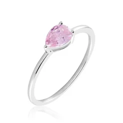 Bague Solitaire Cheick Argent Oxyde De Zirconium
