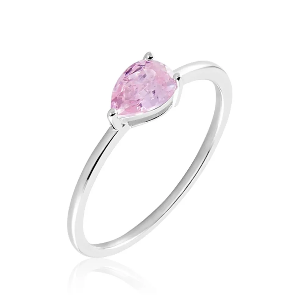 Bague Solitaire Cheick Argent Oxyde De Zirconium