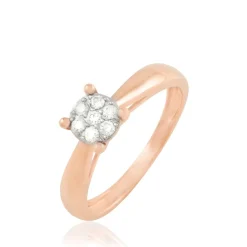 Bague Solitaire Collection Grace Or Rose Diamant