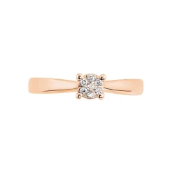 Bague Solitaire Collection Grace Or Rose Diamant