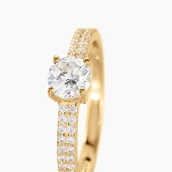 Bague Solitaire Dayna Or Jaune Oxyde De Zirconium