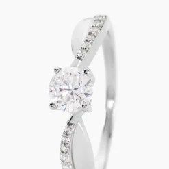 Bague Solitaire Doralicia Argent Blanc Oxyde De Zirconium