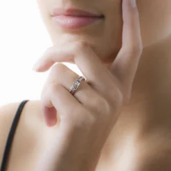 Bague Solitaire Elisa Or Blanc Diamant