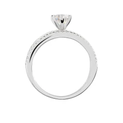 Bague Solitaire Ellora Argent Blanc Oxyde De Zirconium