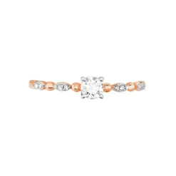 Bague Solitaire Eloize Or Rose Diamant