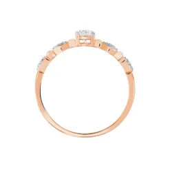 Bague Solitaire Eloize Or Rose Diamant