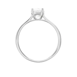 Bague Solitaire Elyana Argent Blanc Oxyde De Zirconium