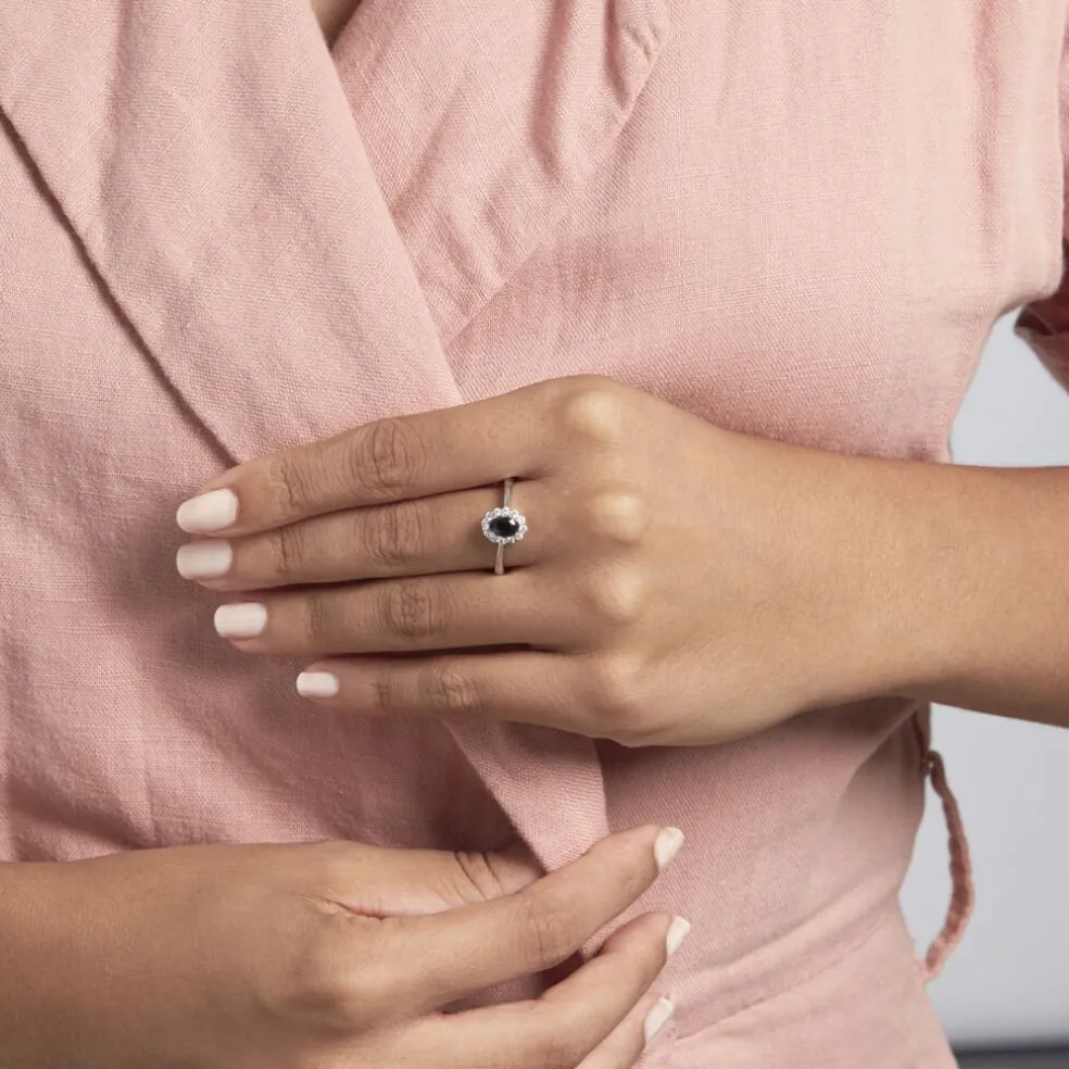 Bague Solitaire Eulalio Argent Blanc Oxyde De Zirconium