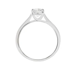 Bague Solitaire Fiona Or Blanc Diamant Synthetique