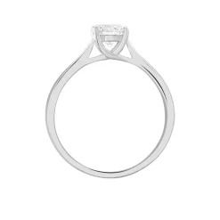 Bague Solitaire Fiona Or Blanc Diamant Synthetique