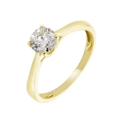 Bague Solitaire Fiona Or Jaune Diamant Synthetique
