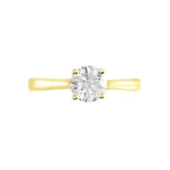 Bague Solitaire Fiona Or Jaune Diamant Synthetique
