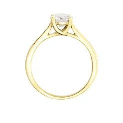Bague Solitaire Fiona Or Jaune Diamant Synthetique