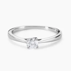 Bague Solitaire Fiona Or Blanc Diamant Synthetique