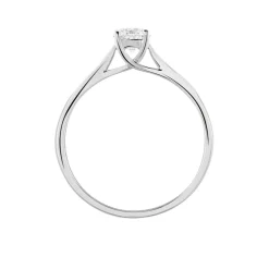 Bague Solitaire Fiona Or Blanc Diamant Synthetique