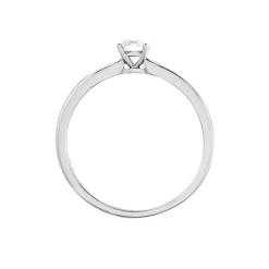 Bague Solitaire Flora Or Blanc Diamant
