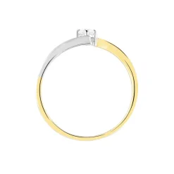 Bague Solitaire Francienne Or Bicolore Diamant