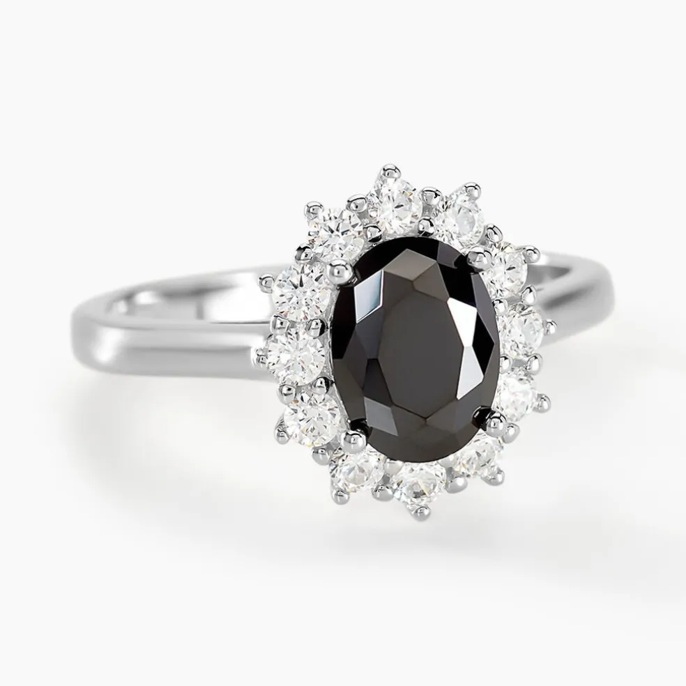 Bague Solitaire Gabor Argent Blanc Oxyde De Zirconium