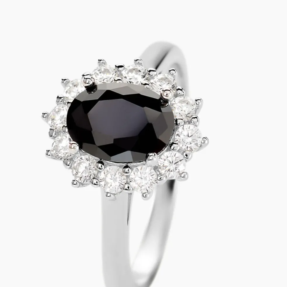 Bague Solitaire Gabor Argent Blanc Oxyde De Zirconium